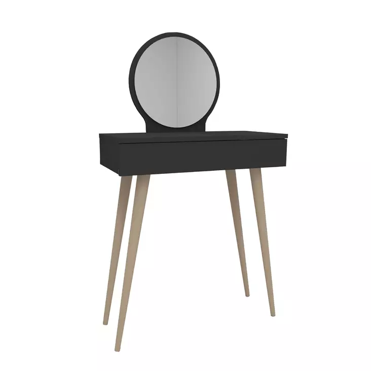 Sminkbord Hanah Home Siena Antracit Spånskiva 129,2x72x35 cm - Toalettbord - 8683743972845 - 1