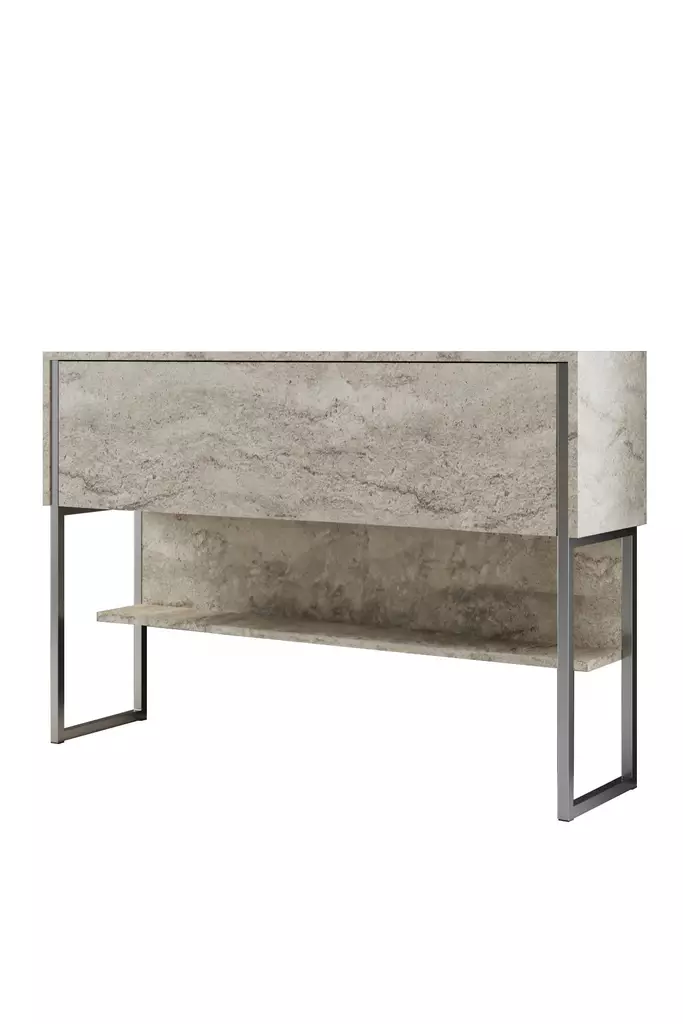 Byrå Hanah Home Luxe Travertine Silver Spånskiva 120x80x30 cm - Byråer och skåp - 8684282970415 - 1
