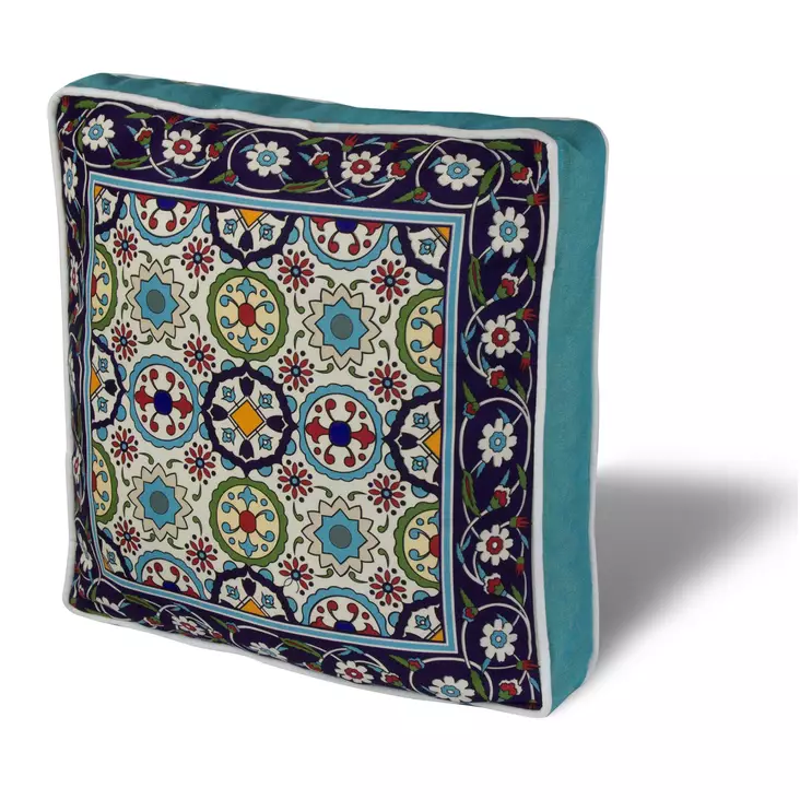 Kudde, flerfärgad, 42 x 42 cm, bekväm, stilren, lättskött - Kuddar och täcken - 8681181717165 - 1