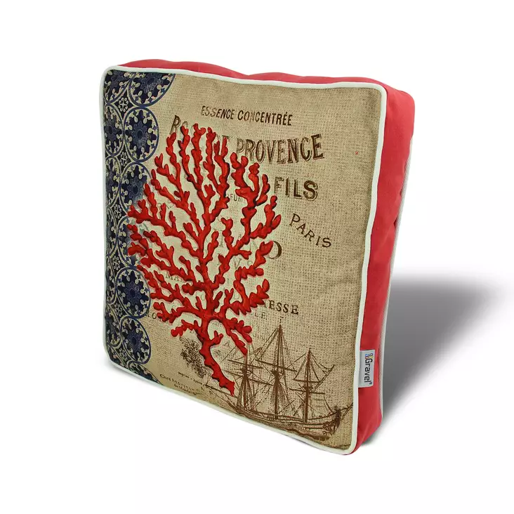 Kudde, flerfärgad, 42 x 42 cm, mjuk, lättskött - Kuddar och täcken - 8681181132685 - 1