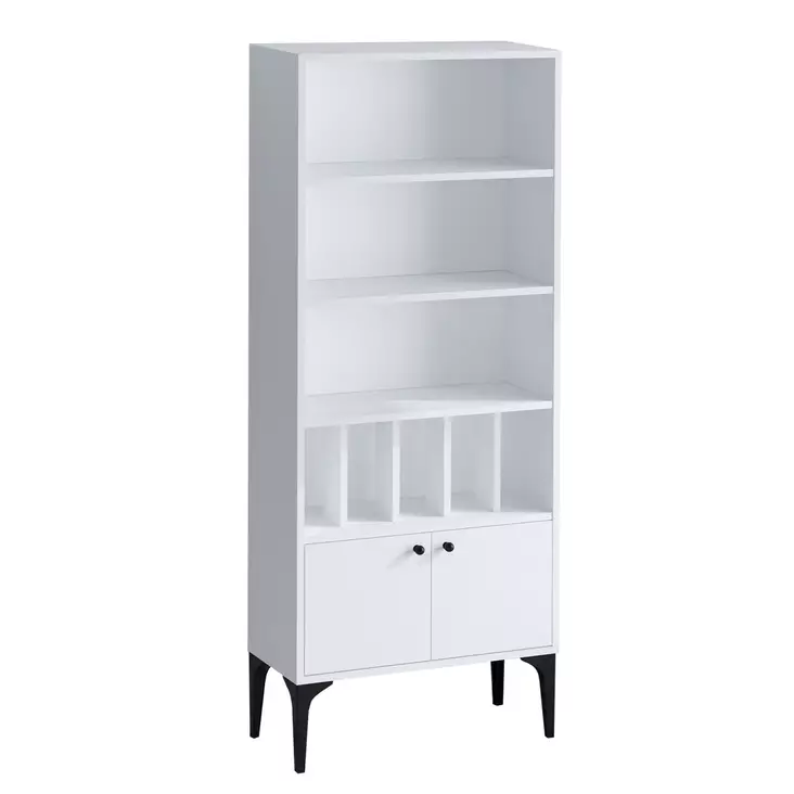 Bokhylla Hanah Home Spica Vit Spånskiva 60x175x30 cm - Bokhyllor - 8683342978705 - 1