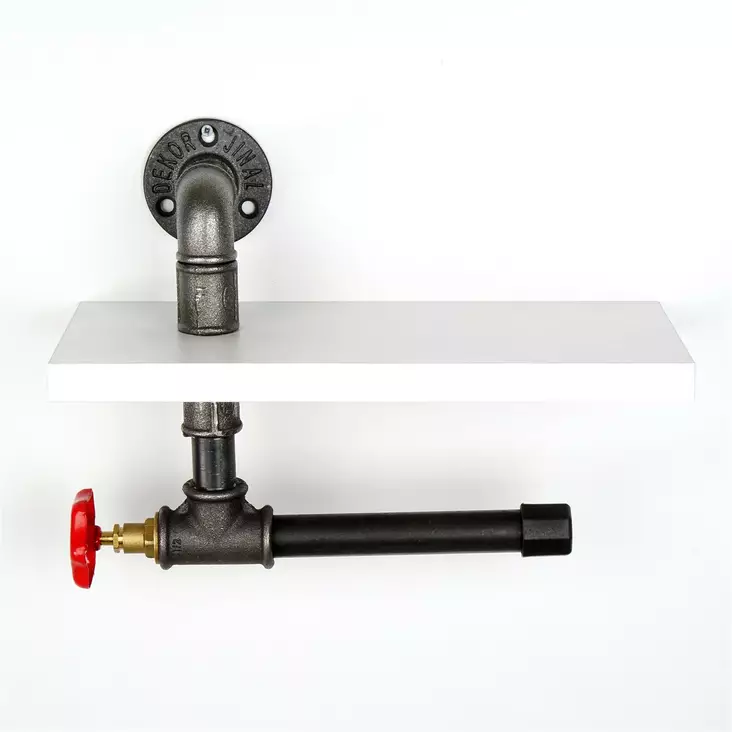 Toalettpappershållare Hanah Home Boruraf244 Vit MDF 30x14x22 cm - Badrumstillbehör - 8682870776975 - 1