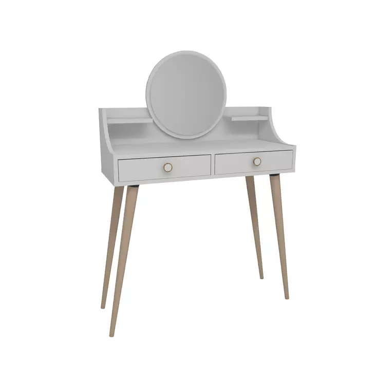 Sminkbord Hanah Home Roys Vit Spånskiva 131x90x35 cm - Toalettbord - 8683743972715 - 1