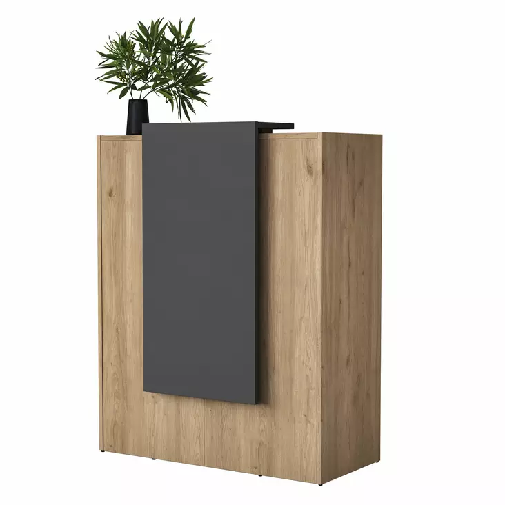 Reception Hanah Home MA101 Valnöt Antracit Spånskiva 90x110x40 cm - Bord - 8684283720255 - 1