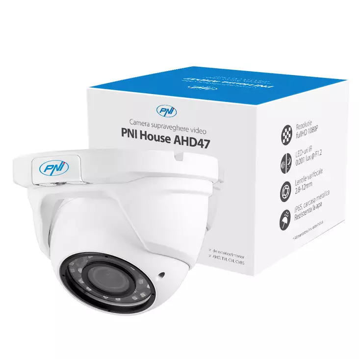 Videoövervakningskamera PNI House AHD47 multifokal kupol 2,8-12 mm 1080P 4 i 1 TVI CVI CVBS - PNI produkter - 5949066513985 - 1