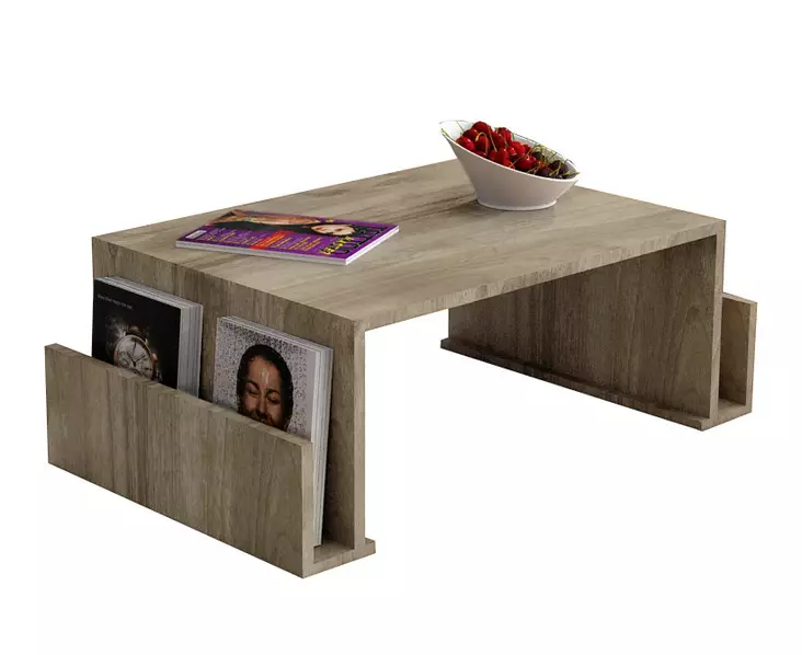 Soffbord Hanah Home Magazin Valnöt Spånskiva 95x36,8x60 cm - Soffbord - 8681181613535 - 1