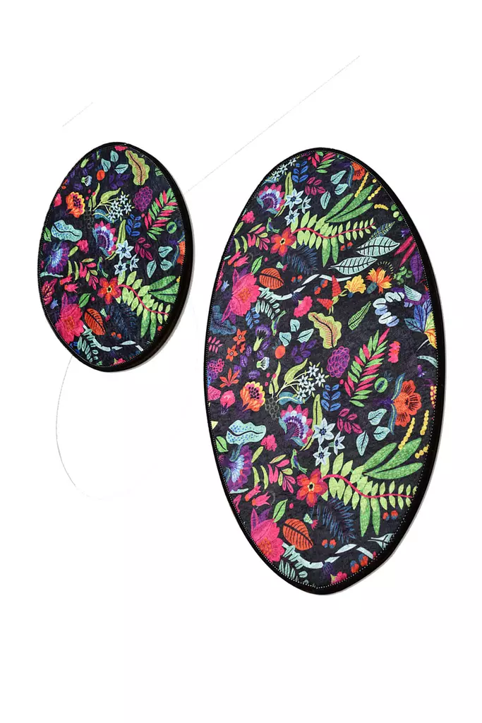 Badrumsmatta Set Mijölnir Flerfärgad 100% Polyester Antibakteriell Halkfri 50x60 cm & 60x100 cm - Badrumsmattor och våtrumsmattor - 8681875897975 - 1
