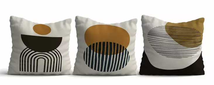 Kuddfodral Set Aberto Design Asr_plw25 Flerfärgad Bomull Polyestermix 43x43 cm - Prydnadskuddar - 8684283661565 - 1