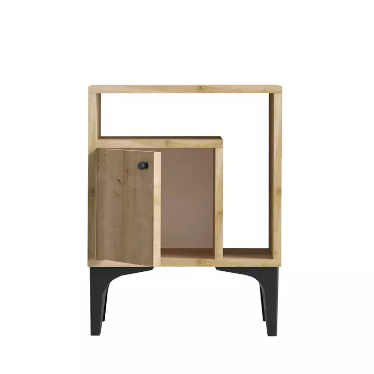 Sängbord Hanah Home Nuno Safir Ek Spånskiva 40x55x35 cm - Nattduksbord - 8683743850945 - 1
