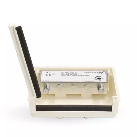 Mastförstärkare | Antal utgångar: 2 | Förstärkningskontroll: 15 - 30 dB | F-Hona | Brusfaktor: 4 dB | Vit - Nedis produkter - 5412810475056 - 11