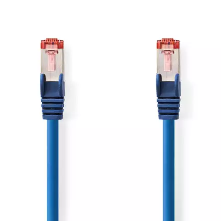 CAT6 Nätverkskabel | RJ45 hane | RJ45 hane | S/FTP | 1.00 m | Rund | LSZH | Blå | Label - Dator och nätverk - 5412810423316 - 1
