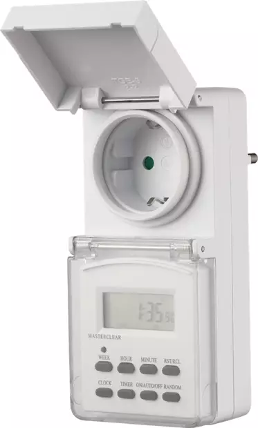 Digitaalinen vuorokausiajastin ulkok=C3=A4ytt=C3=B6=C3=B6n - Timers & fjärrstyrda uttag - 6438152080306 - 1
