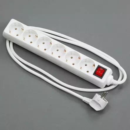 Jatkojohto 6-osainen maadoitettu 1,5 m - Inomhusförlängningssladdar - 6438140266156 - 1