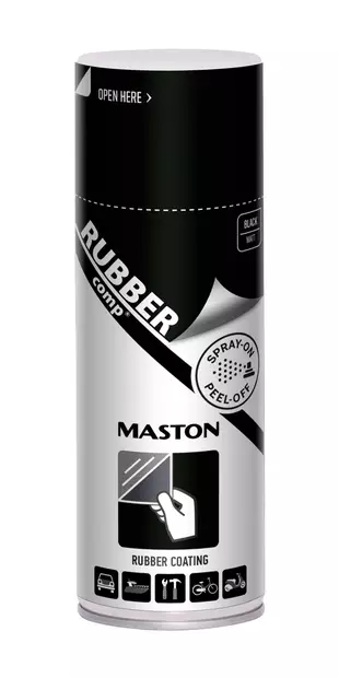 Kumimaalispray RUBBERcomp Matta musta - Sprayfärger - 6412490027346 - 1