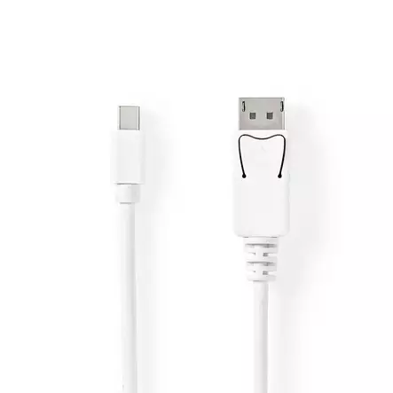 Mini Displayport-kabel | DisplayPort 1.4 | Mini DisplayPort Hane | DisplayPort Hane | 48 Gbps | Nickelplaterad | 2.00 m | Rund | PVC | Vit | Blister - Dator och nätverk - 5412810322206 - 1