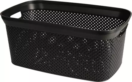 Tvättkorg i plast 35 liter svart - Plastlådor och förvaringslådor - 8720573156776 - 2