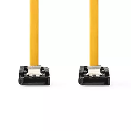 SATA kabel | 6 Gbps | SATA 7-Pin Hona | SATA 7-Pin Hona | Nickelplaterad | 1.00 m | Platt | PVC | Gul | Låda - Dator och nätverk - 5412810422296 - 10