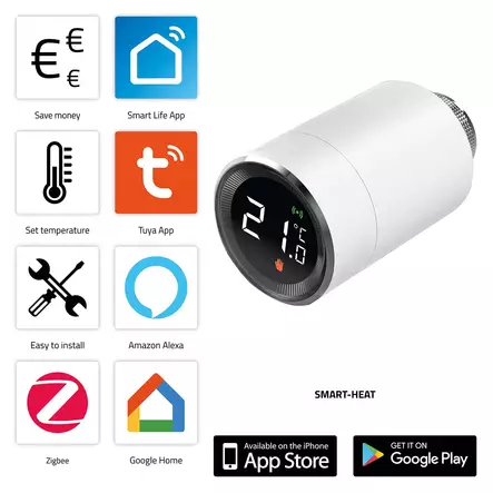 Smart Zigbee termostatisk radiatorventil - Uppvärmning - 8712412585366 - 10