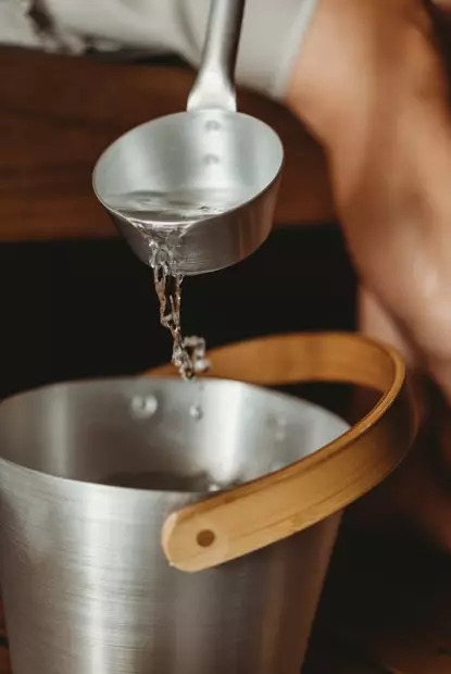 Saunakauha alumiini natural - Bastutextilier och bastutillbehör - 6410412613066 - 2