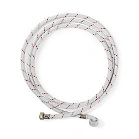 Inloppsslang nylon | 1/2'' | 3/4'' | 10 Bar | 90 °C | 3.00 m | Användning: Maträtt / Tvättmaskin | Nylon | Röd / Vit - Reservdelar - 5412810301096 - 2