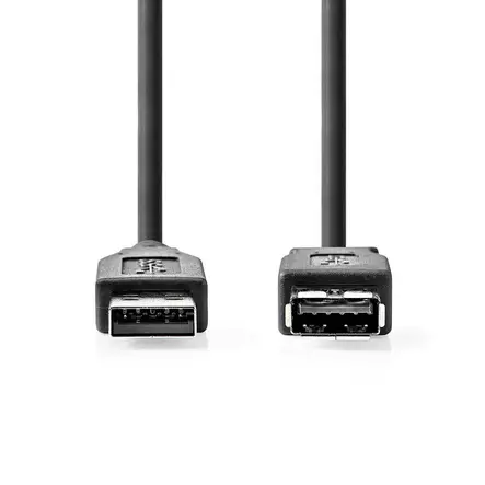 USB-kabel | USB 3.2 Gen 1 | USB-A Hane | USB-A Hona | 5 Gbps | Nickelplaterad | 1.00 m | Rund | PVC | Svart | Label - Dator och nätverk - 5412810421886 - 10