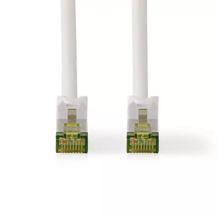 CAT7 nätverkskabel | S/FTP | RJ45 hane | RJ45 hane | 5.00 m | Snagless | Rund | LSZH | Vit | Label - Dator och nätverk - 5412810424436 - 10