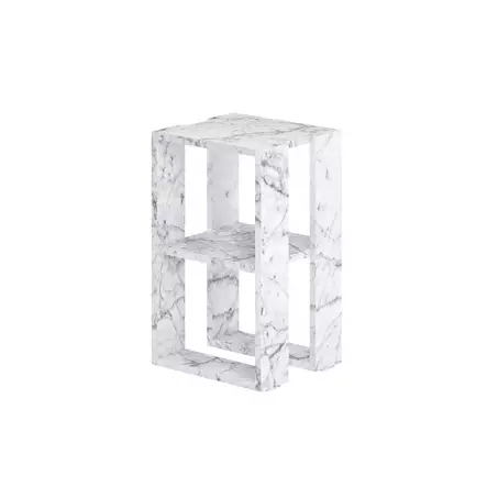 Sängbord Hanah Home Lonie Carrara Marmormönster Spånskiva 30x55x30 cm - Nattduksbord - 8684283438846 - 1