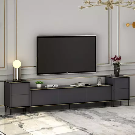 TV-bänk Hanah Home Imaj Antracit Spånskiva 180x45,2x35 cm - TV-bänkar - 8683743528066 - 2