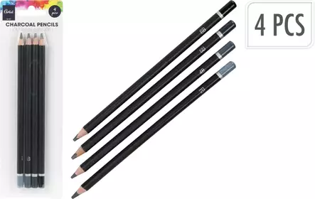 Hiilikynäsetti 4 kpl - Hantverksmaterial och tillbehör - 8720573543286 - 1