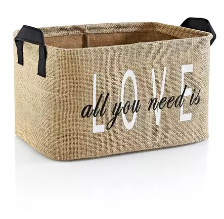 Filtkorg, ljusbrun, 30 cm x 18 cm x 22 cm, tålig, rymlig, lätt att rengöra - Förvaringslådor och korgar - 8684282555056 - 1