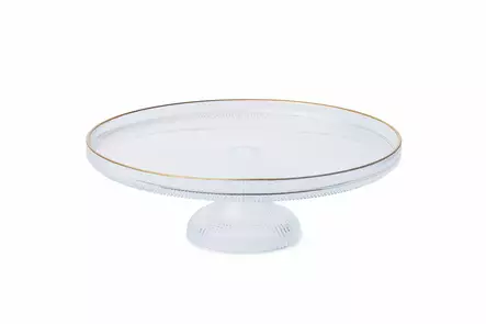 Desserttallriksset (7 delar), transparent guld, 21 x 21 cm, tålig, elegant - Tallrikar - 8684283657346 - 1