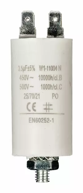 Kondensator | 3.5 uF | 450 V | Faston | 1 st. - Reservdelar - 5412810230716 - 1