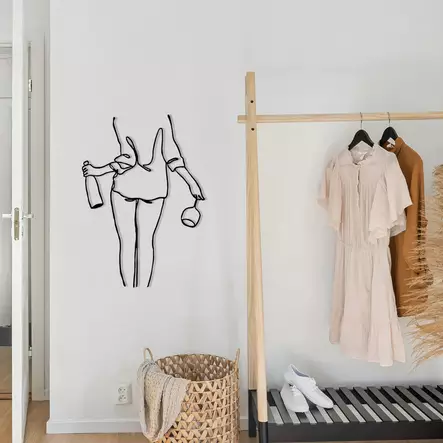 Dekorativ metallväggdekoration, svart, 35,5 x 50 cm, hållbar, stilren, mångsidig - Dekorationer, prydnadsföremål - 8683743680696 - 2