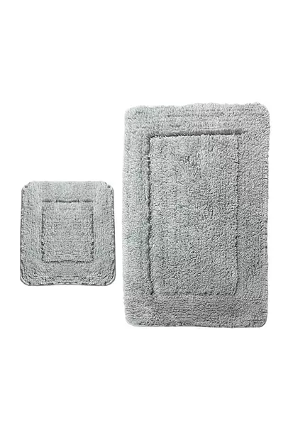 Lyxigt badrumsmatteset (2 st), grå, 60 x 100 cm och 50 x 60 cm, mjuka, absorberande - Badrumsmattor och våtrumsmattor - 8683743364336 - 1