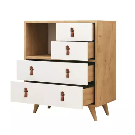 Byrå Hanah Home Fallow Ek Spånskiva 70x88,6x40 cm - Möbler - 8681875207446 - 1