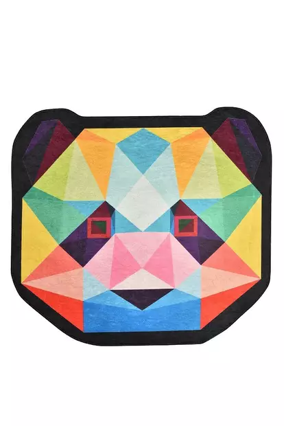 Matta Conceptum Enjoy Panda Flerfärgad Polyester 140x140 cm - Runda mattor - 8681875594676 - 1