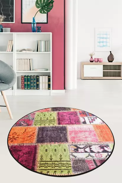 Matta Conceptum Alvina Flerfärgad Polyester 140x140 cm - Runda mattor - 8681875895926 - 2