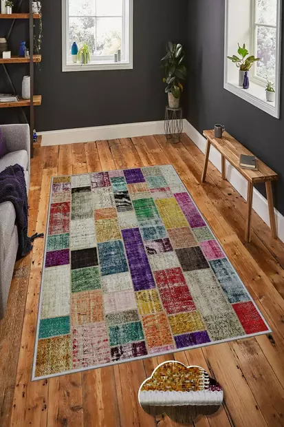 Matta Conceptum Hmnt806 Flerfärgad Polyester 160x230 cm - Stora och medelstora mattor - 8682870596726 - 2