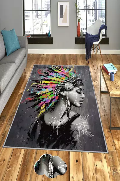 Gångmatta Conceptum Hmnt1 Flerfärgad Polyester 80x150 cm - Små mattor och gångmattor - 8681875844986 - 2