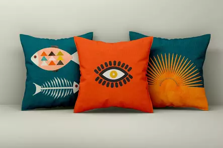 Kuddfodral Set Aberto Design Asr_plw25 Flerfärgad Bomull Polyestermix 43x43 cm - Prydnadskuddar - 8684283661176 - 2