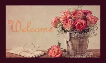 Pvc Dörrmatta Aberto Design Pink Flerfärgad Nonwoven Filt Pvc 45x70 cm - Dörrmattor och skrapmattor - 8681875446326 - 2