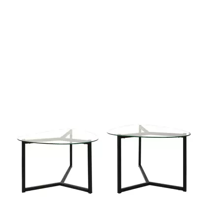 Soffbord Hanah Home Bellisimo Svart Härdat Glas 82x40x58 cm 82x36x58 cm - Soffbord - 8682870660526 - 1