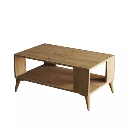 Soffbord, ek, 90 cm x 54 cm x 41,6 cm, hållbart, platsbesparande - Bord - 8683743041626 - 1