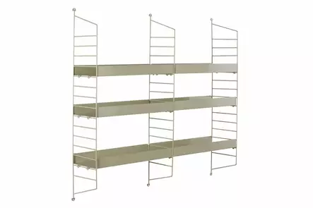 Vägghylla Hanah Home Cm068B Taupe Metall 98x21x100 cm - Vägghyllor - 8684283715336 - 1