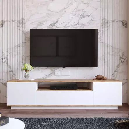 TV-bänk Hanah Home Fr7Aw Furu Spånskiva 180x44,6x44,5 cm - TV-bänkar - 8683342404006 - 2