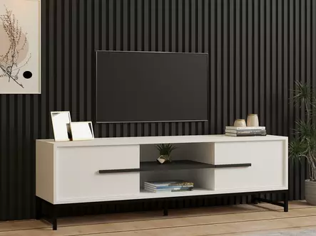 TV-bänk Hanah Home Mono Vit Spånskiva 160x50x40 cm - TV-bänkar - 8683743451456 - 2