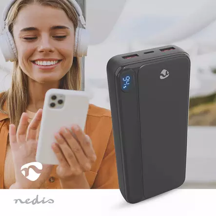 Powerbank | 10000 mAh | 20 W | 1.5 / 1.67 / 2.0 / 2.22 / 3.0 A | Enhetens utgångsanslutning: 1x USB-C / 2x USB-A | Enhetens ströminmatningsanslutning: 1x USB-C | Lithium-Polymer | Display - Powerbanks - 5412810470716 - 11