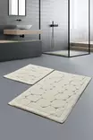 Badrumsmatta Set Mijölnir Flerfärgad 100% Bomull Antibakteriell Halkfri 50x60 cm & 60x100 cm - Badrumsmattor och våtrumsmattor - 8681875279566 - 2