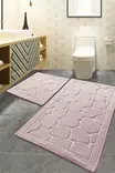 Badrumsmatta Set Mijölnir Flerfärgad 100% Bomull Antibakteriell Halkfri 50x60 cm & 60x100 cm - Badrumsmattor och våtrumsmattor - 8681875272376 - 2