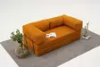 3-sits soffa Atelier del Sofa Comfort Orange Chenille 190x95x75 cm - Soffor - 8684283436286 - 3